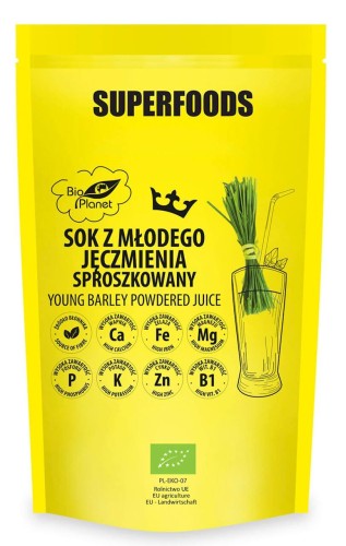 SOK Z MŁODEGO JĘCZMIENIA SPROSZKOWANY BIO 150 g - BIO PLANET