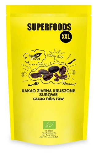 KAKAO ZIARNA KRUSZONE SUROWE BIO 600 g