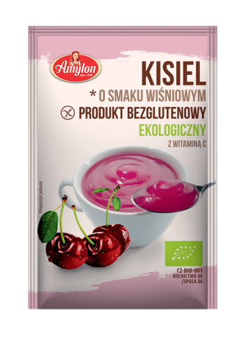 KISIEL O SMAKU WIŚNIOWYM BEZGLUTENOWY BIO 30 g - AMYLON
