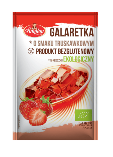 GALARETKA O SMAKU TRUSKAWKOWYM BEZGLUTENOWA BIO 40g - AMYLON