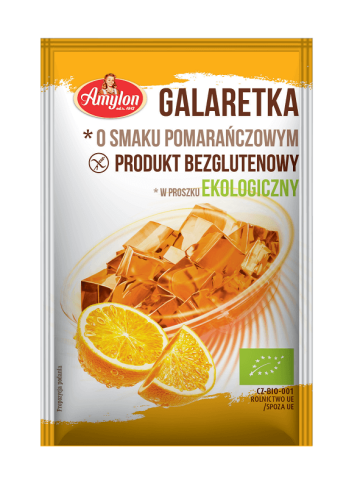 GALARETKA O SMAKU POMARAŃCZOWYM BEZGLUTENOWA BIO 40 g - AMYLON