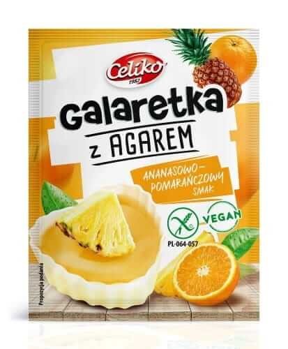GALARETKA AGAR ANANAS-POMARAŃCZA BEZGLUTENOWA 45 g - CELIKO