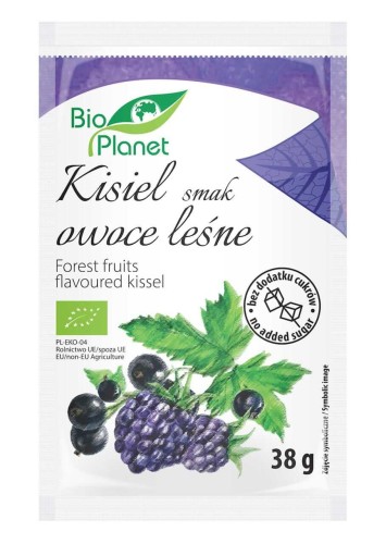 KISIEL O SMAKU OWOCÓW LEŚNYCH Z OWOCAMI JAGODOWYMI BIO 38 g - BIO PLANET .