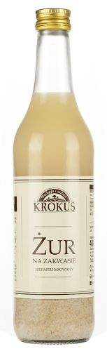 ŻUR NA ZAKWASIE NIEPASTERYZOWANY 480 ml - KROKUS.