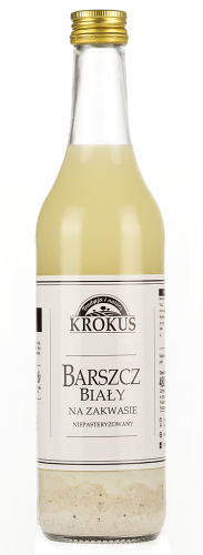 BARSZCZ BIAŁY NA ZAKWASIE NIEPASTERYZOWANY 480 ml - KROKUS.
