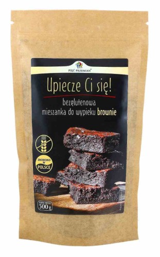 MIESZANKA NA BROWNIE BEZGLUTENOWE 500 g - PIĘĆ PRZEMIAN