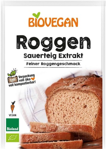 ZAKWAS CHLEBOWY ŻYTNI W PROSZKU BIO 30 g - BIO VEGAN