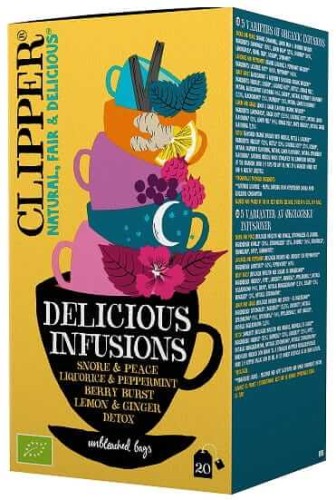 HERBATKA OWOCOWO - ZIOŁOWA MIX 5 SMAKÓW BIO (20 x 2 g) 40 g - CLIPPER