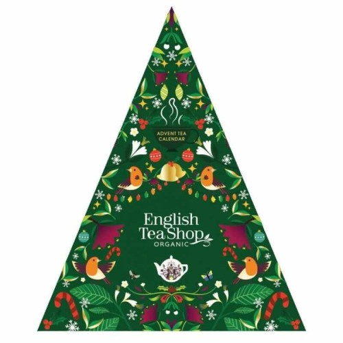 KALENDARZ ADWENTOWY TRÓJKĄT ZIELONY 25 PIRAMIDEK BIO 50 g - ENGLISH TEA SHOP