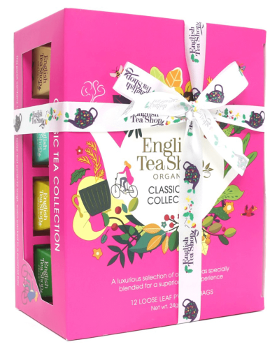 KOLEKCJA HERBAT I HERBATEK KLASYCZNYCH BIO PIRAMIDKI (CLASSIC – 12 SMAKÓW) (12 x 2 g) 24 g - ENGLISH TEA SHOP ORGANI