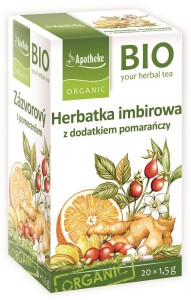 HERBATKA IMBIR - POMARAŃCZA BIO (20 x 1,5 g) 30 g - APOTHEKE