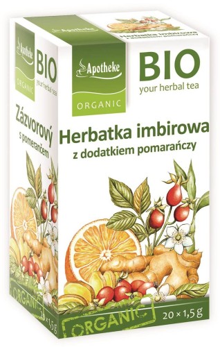 HERBATKA IMBIR - POMARAŃCZA BIO (20 x 1,5 g) 30 g - APOTHEKE