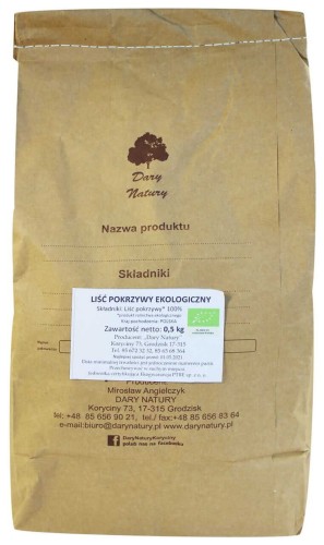 LIŚĆ POKRZYWY BIO 500 g - HORECA (DARY NATURY)