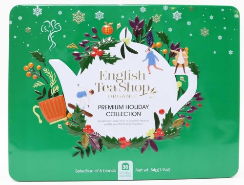 ZESTAW HERBATEK PREMIUM HOLIDAY COLLECTION W OZDOBNEJ ZIELONEJ PUSZCE BIO - ENGLISH TEA SHOP
