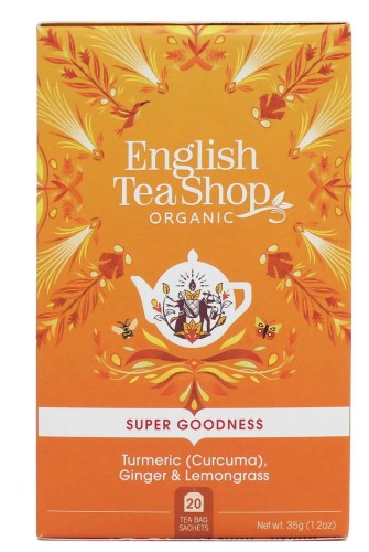 HERBATKA ZIOŁOWA Z IMBIREM, KURKUMĄ I TRAWĄ CYTRYNOWĄ BIO (20 x 1,75 g) 35 g - ENGLISH TEA SHOP