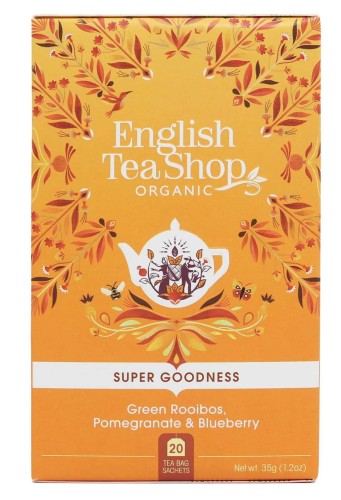HERBATA ZIELONY ROOIBOS Z GRANATEM I JAGODĄ BIO (20 x 1,75 g) 35 g - ENGLISH TEA SHOP