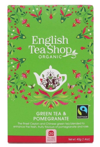 HERBATA ZIELONA Z GRANATEM BIO (20 x 2 g) 40 g - ENGLISH TEA SHOP