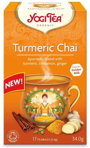 HERBATKA ZŁOTY CHAI Z KURKUMĄ (TURMERIC CHAI) BIO (17 x 2 g) 34 g - YOGI TEA