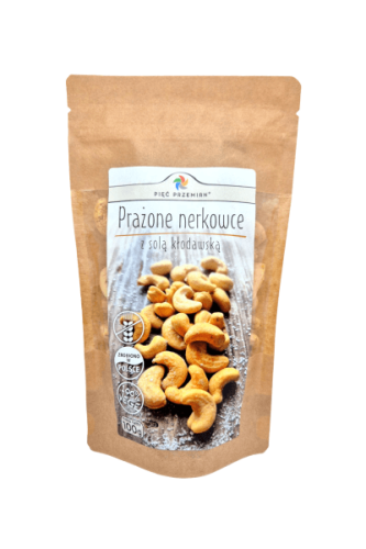 PRAŻONE NERKOWCE Z SOLĄ KŁODAWSKĄ BEZGLUTENOWE 100 g - PIĘĆ PRZEMIAN