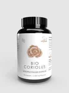 GRZYBY CORIOLUS (WROŚNIAK RÓŻNOBARWNY) BIO (500 mg) 100 KAPSUŁEK - PILZE WOHLRAB