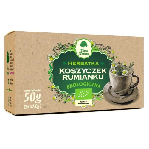 HERBATKA Z KOSZYCZKÓW RUMIANKU BIO (25 x 2 g) 50 g - DARY NATURY