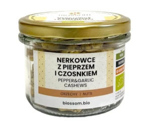 Orzechy Nerkowca z Czosnkiem i Pieprzem Bio 120 g - Biossom