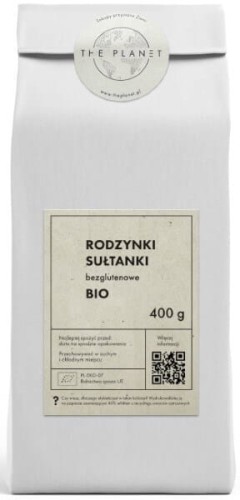 RODZYNKI SUŁTANKI BEZGLUTENOWE BIO 400 g - THE PLANET