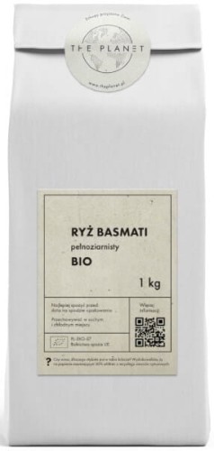 RYŻ BASMATI PEŁNOZIARNISTY BIO 1 kg - THE PLANET