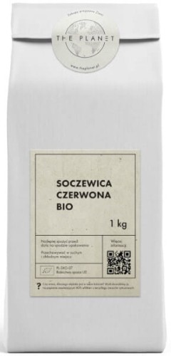 SOCZEWICA CZERWONA BIO 1 kg - THE PLANET