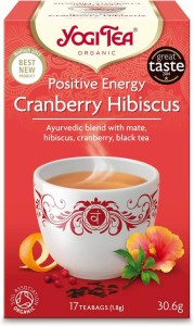 HERBATKA POZYTYWNA ENERGIA ŻURAWINA - HIBISKUS (POSITIVE ENERGY CRANBERRY HIBISCUS) BIO (17 x 1,8 g) 30,6 g - YOGI TEA
