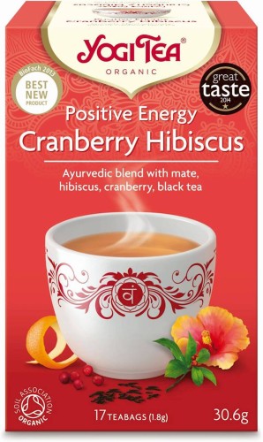 HERBATKA POZYTYWNA ENERGIA ŻURAWINA - HIBISKUS (POSITIVE ENERGY CRANBERRY HIBISCUS) BIO (17 x 1,8 g) 30,6 g - YOGI TEA