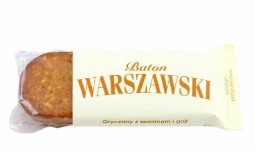 BATON WARSZAWSKI - GRYCZANY Z SEZAMEM I JAGODAMI GOJI BEZGLUTENOWY 50g - BATON WARSZAWSKI