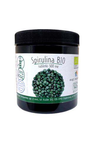 SPIRULINA BEZGLUTENOWA BIO TABLETKI 140 g - PIĘĆ PRZEMIAN