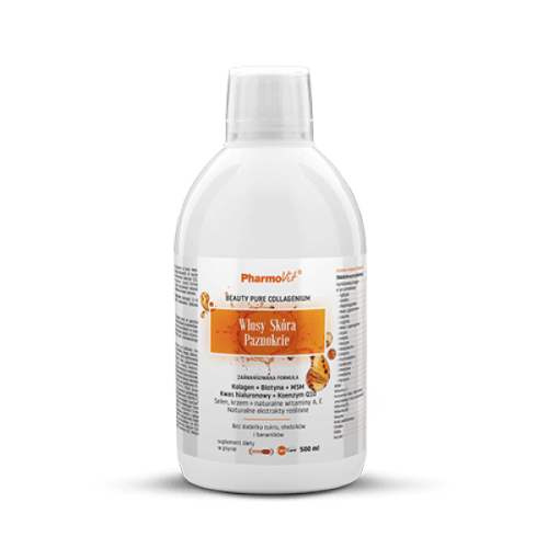 SUPLEMENT DIETY NA WŁOSY, SKÓRĘ I PAZNOKCIE W PŁYNIE BEZGLUTENOWY 500 ml - PHARMOVIT