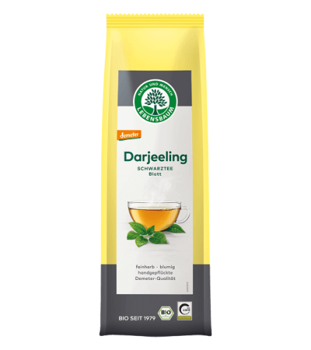HERBATA CZARNA DARJEELING LIŚCIASTA DEMETER BIO 75 g - LEBENSBAUM