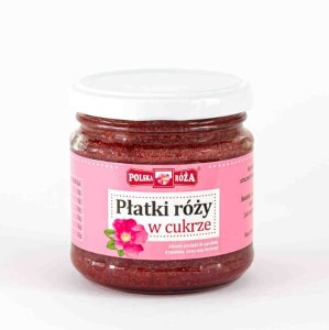 Płatki Róży w Cukrze 220 g - Polska Róża