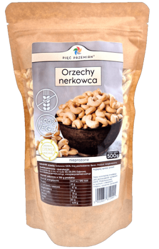 ORZECHY NERKOWCA BEZGLUTENOWE 500 g - PIĘĆ PRZEMIAN