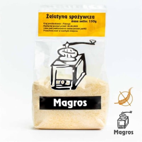 ŻELATYNA SPOŻYWCZA BEZGLUTENOWA 150 g - MAGROS