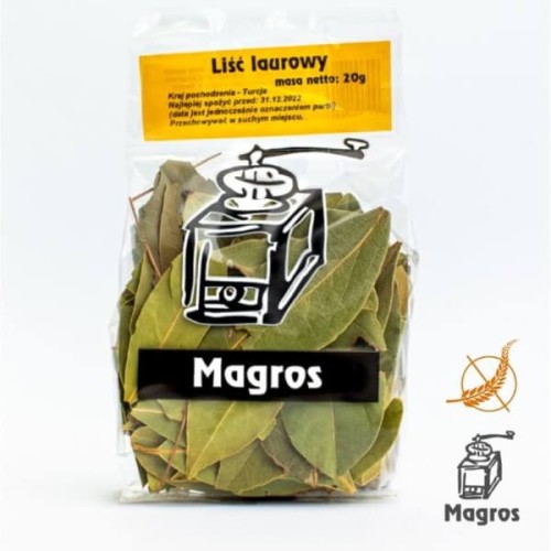 LIŚĆ LAUROWY BEZGLUTENOWY 20 g - MAGROS