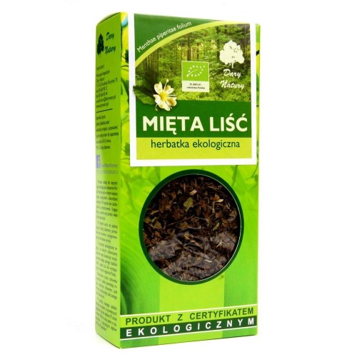 HERBATKA LIŚĆ MIĘTY BIO 25 g - DARY NATURY