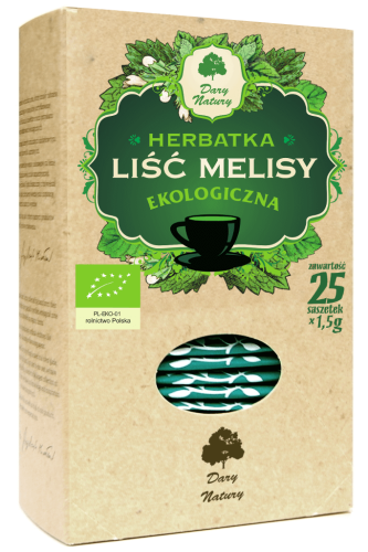 HERBATKA LIŚĆ MELISY BIO (25 x 1,5 g) 37,5 g - DARY NATURY