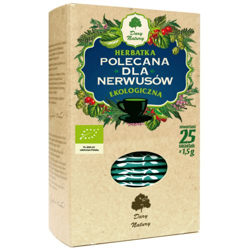 HERBATKA DLA NERWUSÓW BIO (25 x 1,5 g) 37,5 g - DARY NATURY