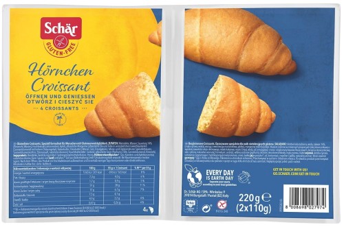 CROISSANT 4 szt. BEZGLUTENOWY 220 g - SCHAR