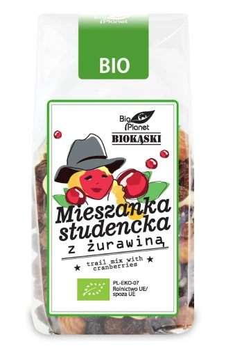 MIESZANKA STUDENCKA Z ŻURAWINĄ BIO 150 g - BIO PLANET