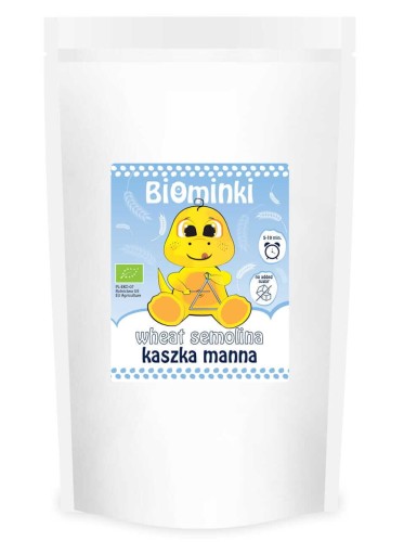 KASZKA MANNA PEŁNOZIARNISTA BIO 500 g - BIOMINKI