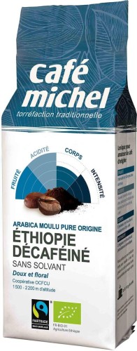 KAWA MIELONA BEZKOFEINOWA ARABICA 100 % ETIOPIA FAIR TRADE BIO 250 g - CAFE MICHEL