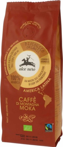 KAWA MIELONA ARABICA 100 % MOKA FAIR TRADE GÓRSKA BIO 250 g - ALCE NERO