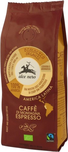 KAWA MIELONA ARABICA 100 % ESPRESSO FAIR TRADE GÓRSKA BIO 250 g - ALCE NERO