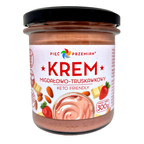 KREM MIGDAŁOWO-TRUSKAWKOWY KETO 300 g - PIĘĆ PRZEMIAN