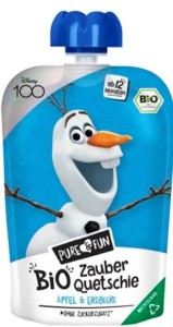 PRZECIER JABŁKO-TRUSKAWKA KRAINA LODU OLAF BIO 100 g - HEJO!